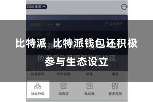 比特派  比特派钱包还积极参与生态设立