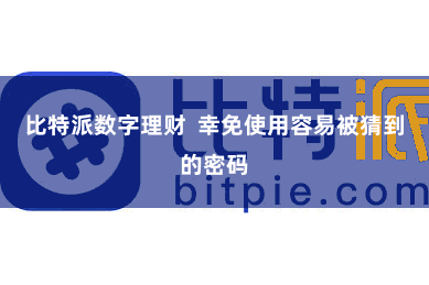 比特派数字理财  幸免使用容易被猜到的密码