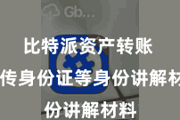 比特派资产转账  上传身份证等身份讲解材料
